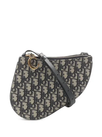 Pre-owned Dior 2000s Saddle Handbag In Blue
