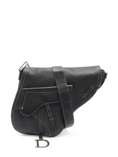Pre-owned Dior 2000s Saddle Shoulder Bag In ブラック
