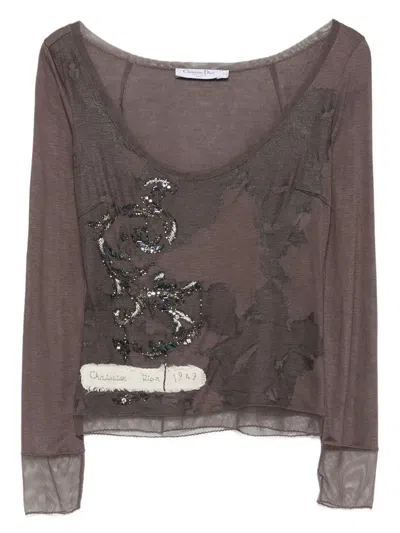 Pre-owned Dior 2000s Sequin-embellished Blouse
