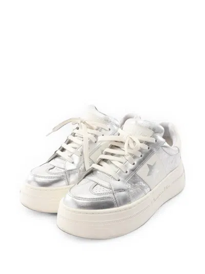 Pre-owned Dior 2000s Star Platform Sneakers In Silver