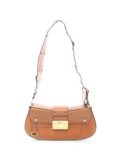 Dior 2000s Street Chic Columbus Shoulder Bag In Brown