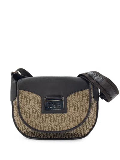 Dior 2000s Street Chic Logogram Shoulder Bag In Neutral