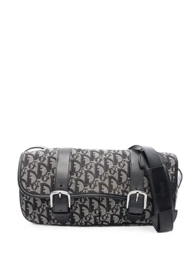 Pre-owned Dior 2000s Trotter Shoulder Bag In Black