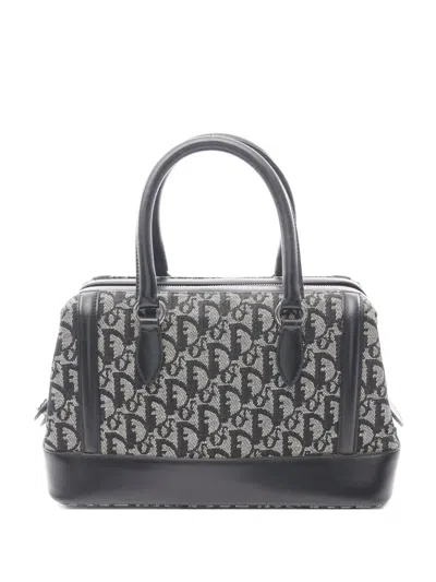 Pre-owned Dior 2000s Trotter Tote Bag In Gray