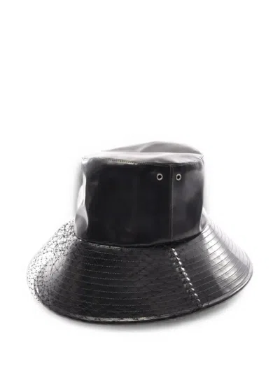Pre-owned Dior 2000s Tulle-veil Bucket Hat In Black
