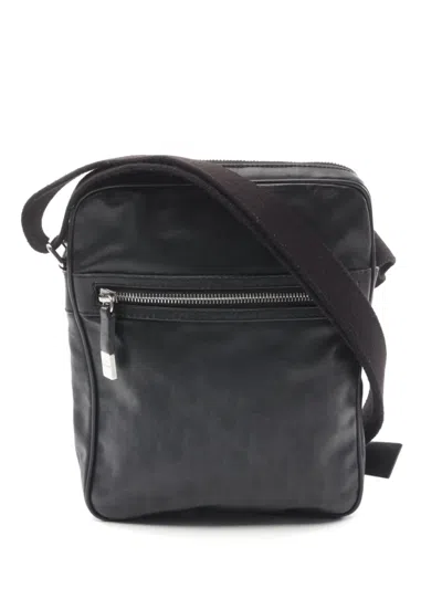 Pre-owned Dior 2000s Zip-pocket Shoulder Bag In Black