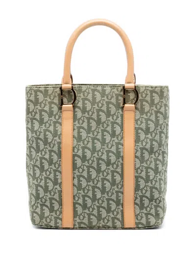 Pre-owned Dior 2001 Issimo Trotter Canvas Tote Bag In Brown