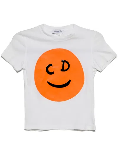 Pre-owned Dior 2001 Graphic-print T-shirt In White