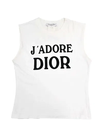 Pre-owned Dior 2001 J'adore  Tank Top In White