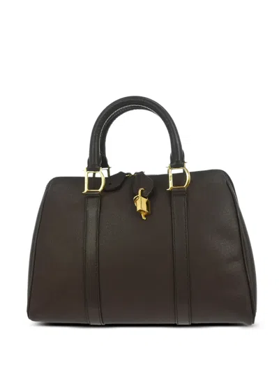Pre-owned Dior 2001 Panelled Duffle Bag In Brown