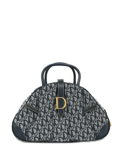 Pre-owned Dior 2001 Trotter Handbag In Blue