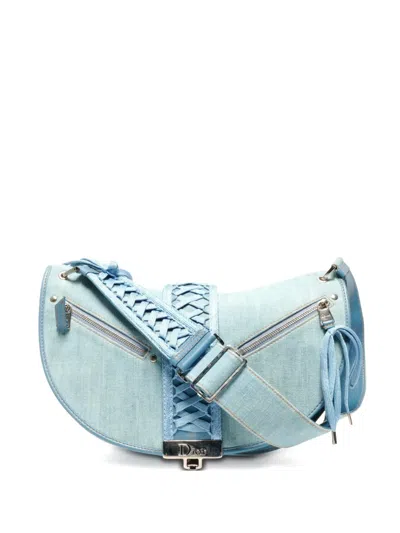 Pre-owned Dior 2002 Denim Shoulder Bag In Blue