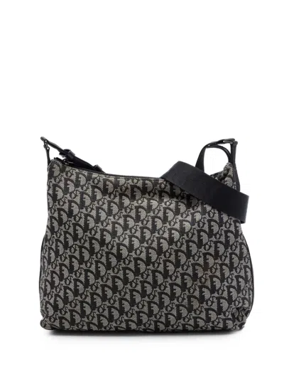 Pre-owned Dior 2002 Issimo Trotter Canvas Crossbody Bag In Black