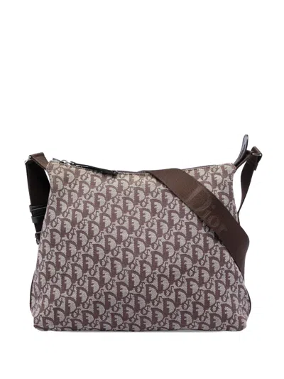 Pre-owned Dior 2002 Issimo Trotter Canvas Crossbody Bag In Brown