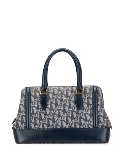 Pre-owned Dior 2002 Issimo Trotter Canvas Doctors Bag Boston Bag In Blue