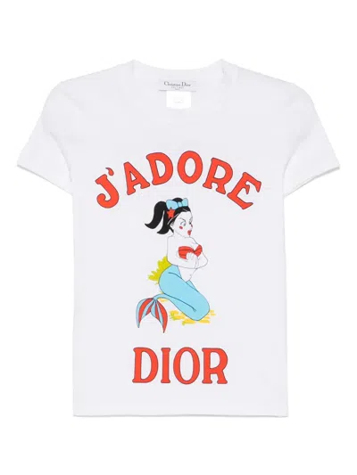 Pre-owned Dior 2002 Graphic-print T-shirt In White