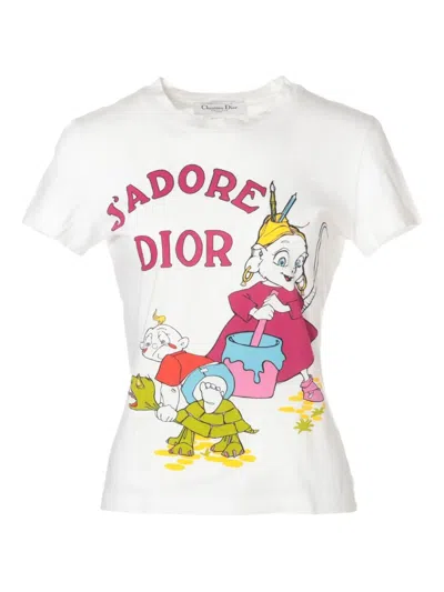 Pre-owned Dior 2002 J'adore  Graphic T-shirt In White