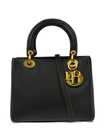 Pre-owned Dior 2002 Lady  Two-way Handbag In Black