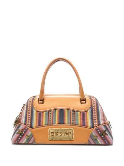 Pre-owned Dior 2002 Montaigne Cadillac Shoulder Bag In Neutral