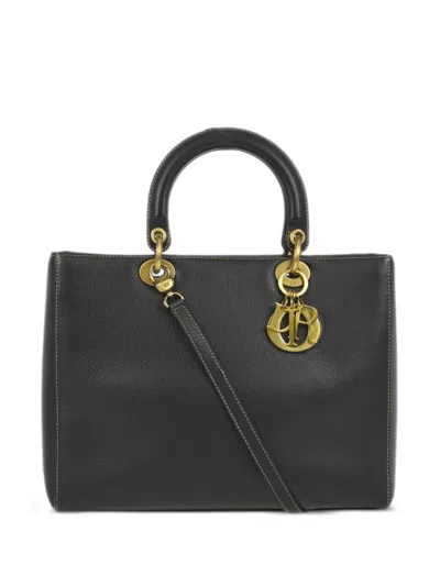 Pre-owned Dior 2002  Lady  Two-way Handbag In Black