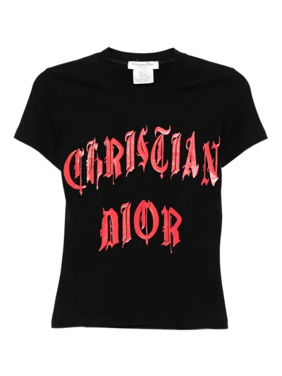 Pre-owned Dior 2002 Short Sleeve T-shirt In Black