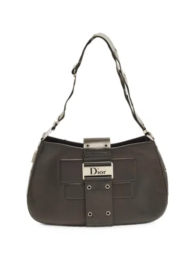 Pre-owned Dior 2002 Street Chic Columbus Shoulder Bag In Black