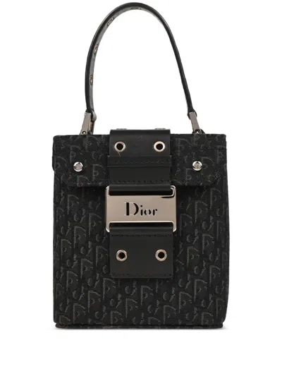 Pre-owned Dior 2002 Street Chic Trotter Handbag In Black