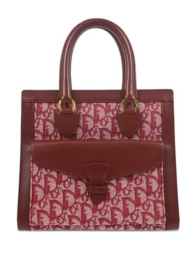 Pre-owned Dior 2002 Trotter Handbag In Red