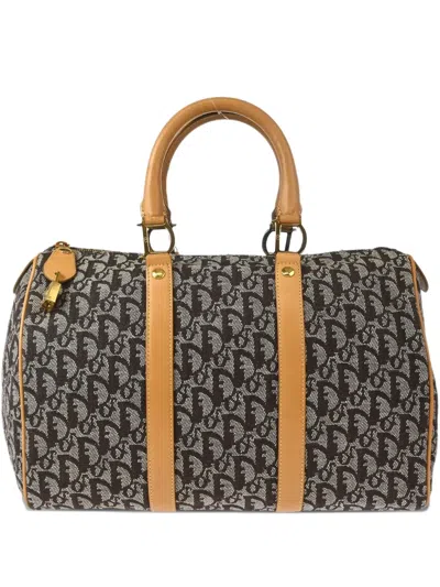 Pre-owned Dior 2002 Trotter Handbag In Brown