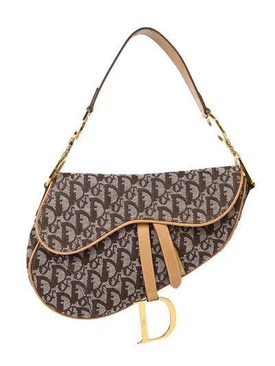 Pre-owned Dior 2002 Trotter Saddle Handbag In 褐色