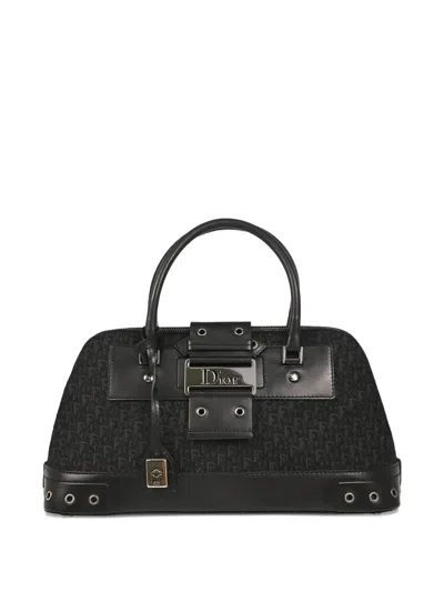 Pre-owned Dior 2002 Trotter Street Chic Handbag In Black