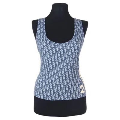 Pre-owned Dior 2002 Y2k Christian  By John Galliano Blue Trotter Vest Tank Top