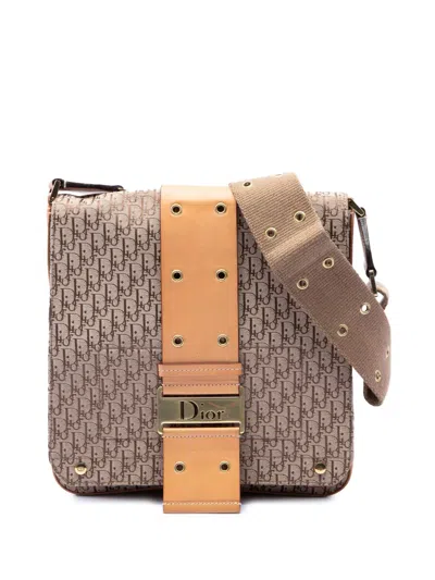 Pre-owned Dior 2003 Issimo Trotter Canvas Street Chic Crossbody Bag In Brown