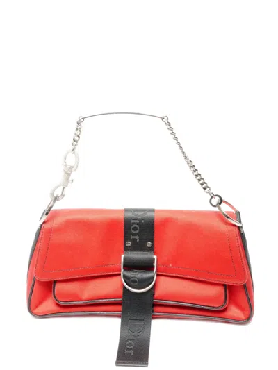 Pre-owned Dior 2003 Hardcore Canvas Shoulder Bag In Red