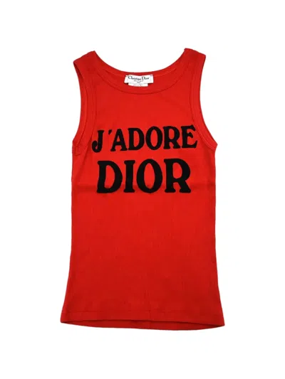 Pre-owned Dior 2003 J'adore  Tank Top In Red