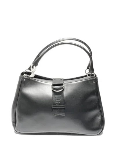 Pre-owned Dior 2003 Leather Tote Bag In Black