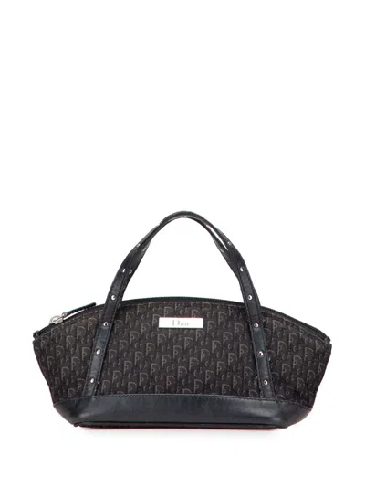 Pre-owned Dior 2003 Mini Issimo Trotter Canvas Street Chic Handbag In Black