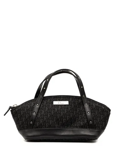 Pre-owned Dior 2003 Mini Issimo Trotter Canvas Street Chic Handbag In Black