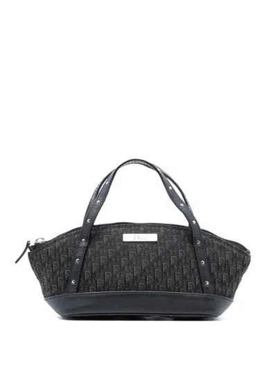 Pre-owned Dior 2003 Mini Issimo Trotter Canvas Street Chic Handbag In Black