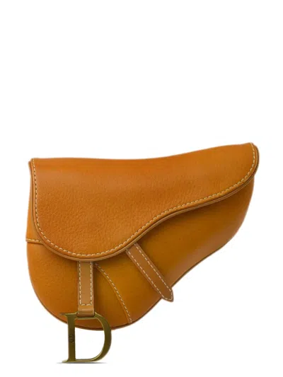 Pre-owned Dior 2003 Mini Saddle Clutch Bag In Brown