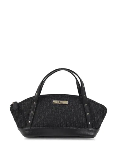 Pre-owned Dior 2003 Street Chic Trotter Handbag In Black
