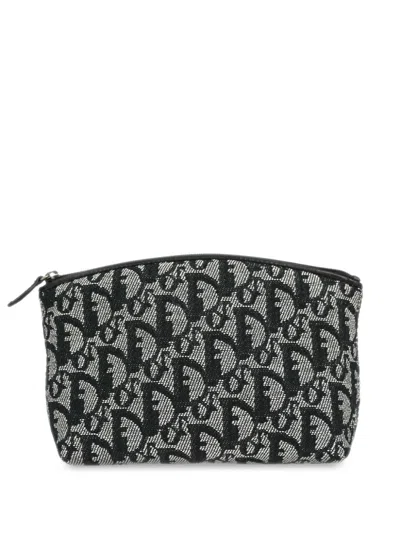 Pre-owned Dior 2003 Trotter Makeup Bag In Black