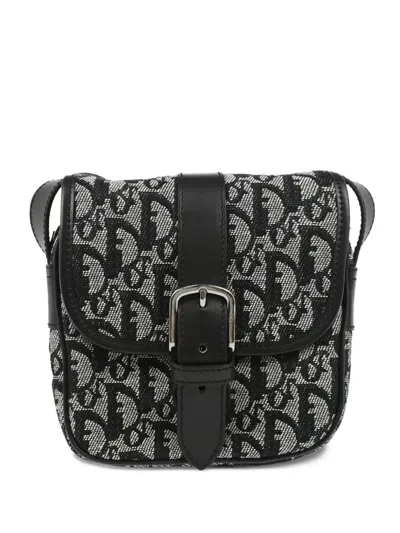 Pre-owned Dior 2003 Trotter Shoulder Bag In Black