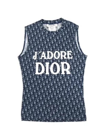 Pre-owned Dior 2003 Trotter Tank Top In Blue