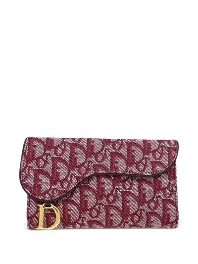 Pre-owned Dior 2003 Trotter Wallet In Red