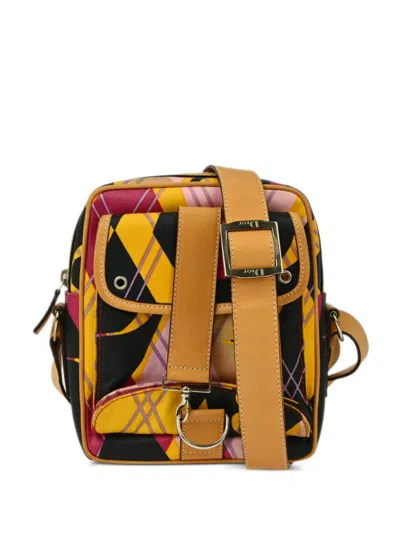 Pre-owned Dior 2004 Argyle Check Shoulder Bag In Pink