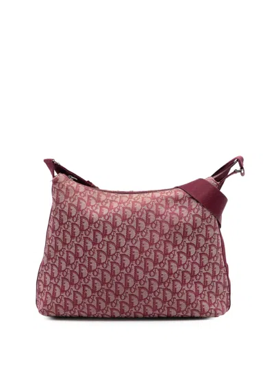Pre-owned Dior 2004 Issimo Trotter Canvas Crossbody Bag In Red