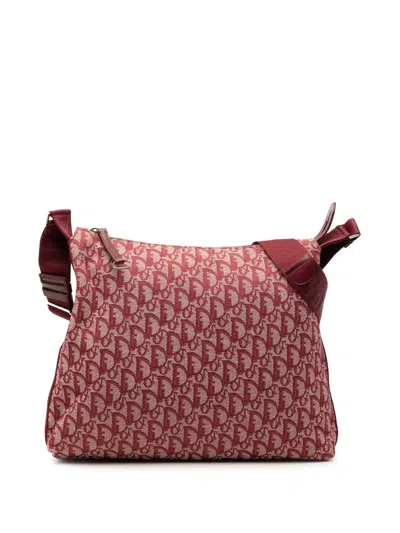 Pre-owned Dior 2004 Issimo Trotter Canvas Crossbody Bag In Red