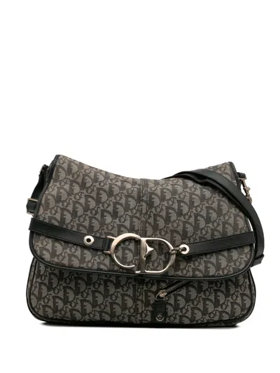 Pre-owned Dior 2004 Issimo Trotter Canvas Messenger Bag Crossbody Bag In Blue