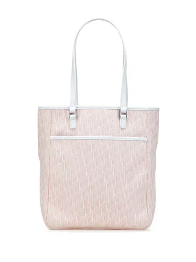 Pre-owned Dior 2004 Issimo Trotter Canvas Tote Bag In Pink